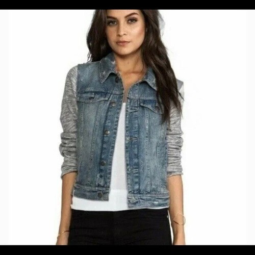 Free people Denim Jean Jacket Coat with 