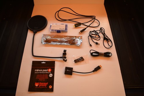 PC accessories Lot of mixed items -Thermal Grizzly, Knox adio, Hdmi to dvi + mor