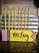 teacher gifts personalized teacher pencil holder wooden pencil holder desk