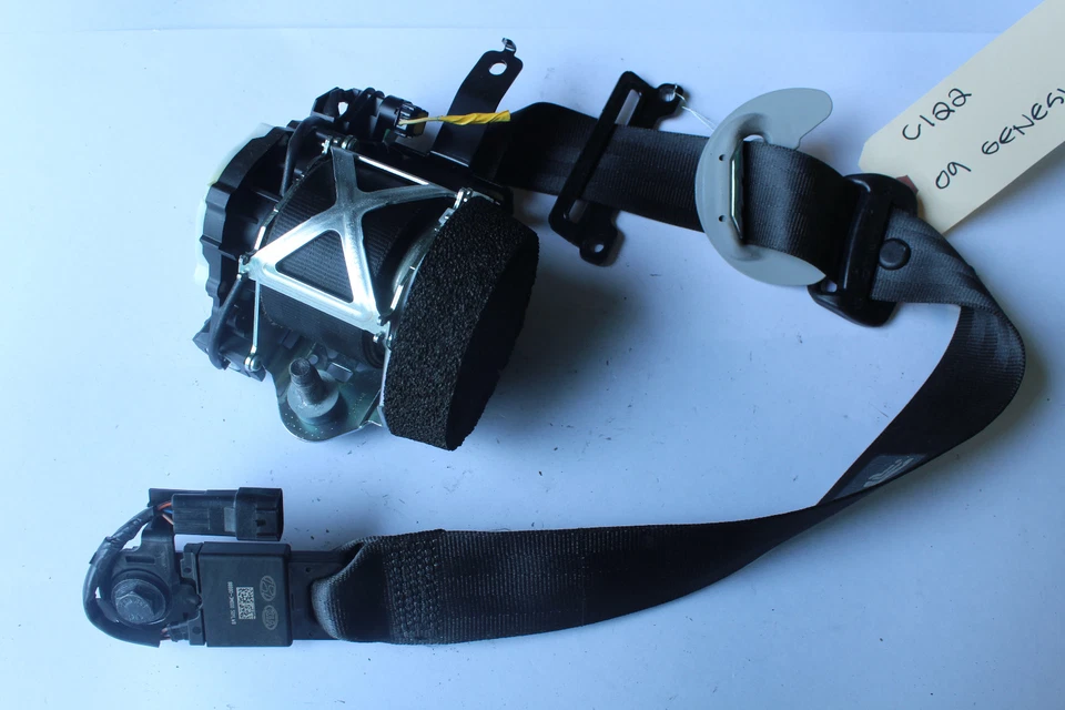 HYUNDAI GENESIS 2009-2010, RETRACTOR CINTURÓN SEGURIDAD PASAJERO DELANTERO DERECHO NEGRO C122 Foto 4 de 4