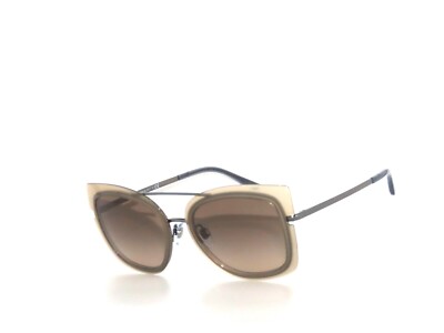 Giorgio Armani 6090 3010/13 Matte Gunmetal Beige Brown Gradient  Sunglasses