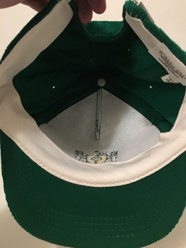 Gorra ajustable de pana verde vintage Colonial Charters de colección envío gratuito - Imagen 3 de 5