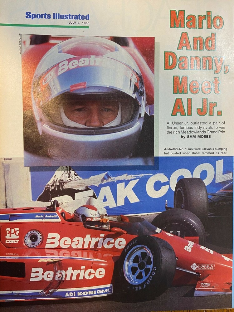 1985 Race Car Driver Al Unser, Jr. illustrated