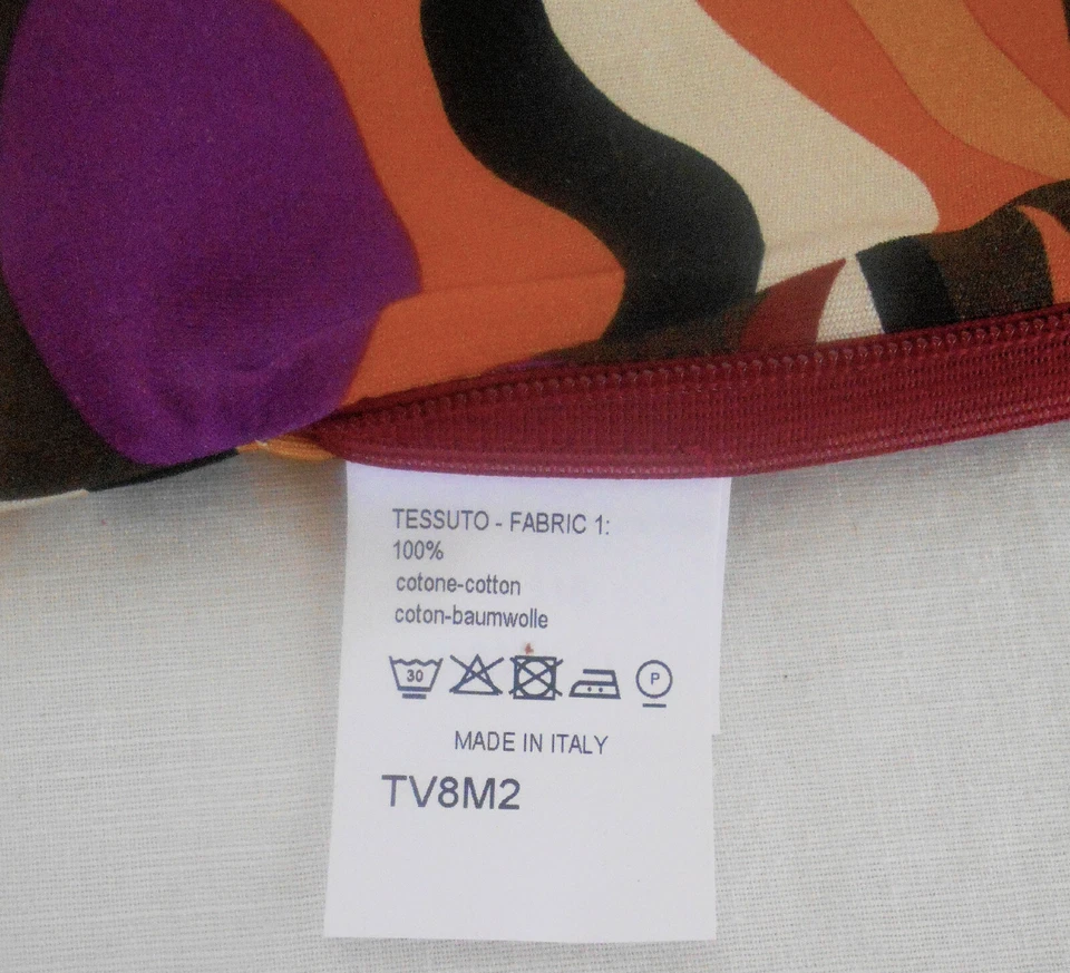 MISSONI HOME FUNDA COJÍN LOGO ALGODÓN REPP TAPICERÍA 16x16" ARLEQUÍN T28 Foto 4 de 4