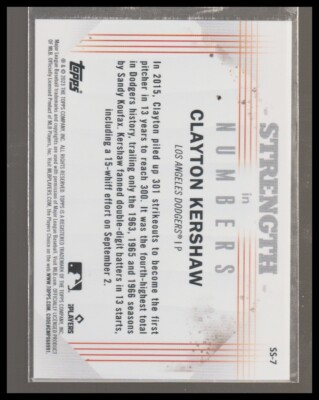 topps japan edition 2023 カーショー Kershaw CLAYTON KERSHAW 2023 Topps Japan Edition STRENGTH IN NUMBERS #SS-7