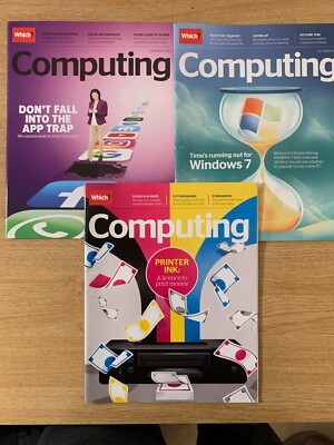 Which? Computing Magazines - 3 issues - Aug, Oct & Dec 2019 eg. Printer Ink