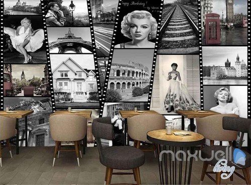 3D Classic Old Movie Film Wallpaper Home Theatre Decals Wall Mural Art - Picture 4 of 8
