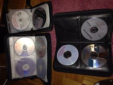 porta cd dvd in pelle.