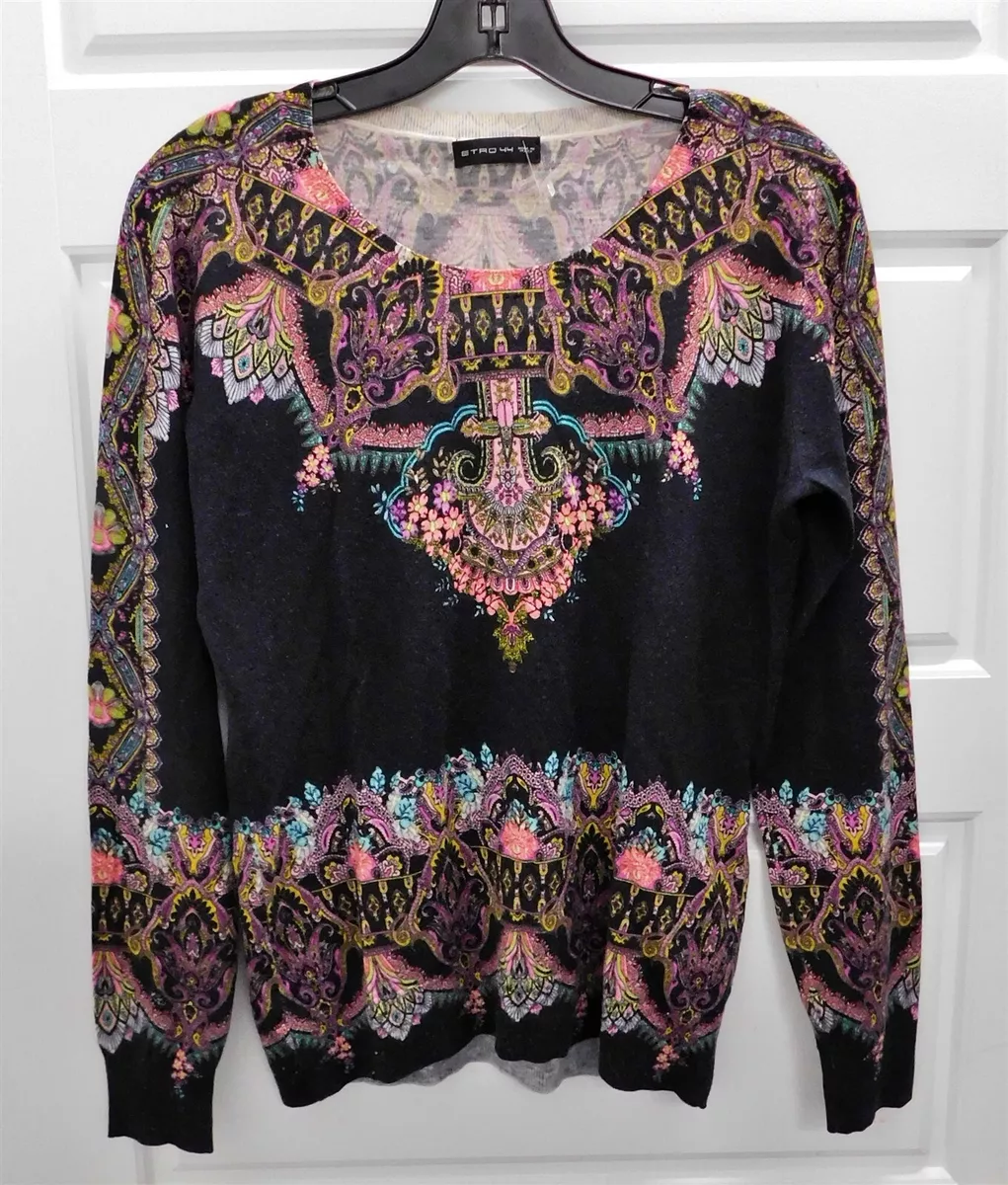 ETRO floral embroidered silk shirt - Black