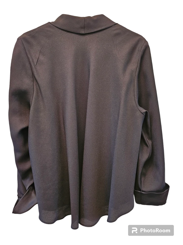 Cárdigan Alex Evenings Chaqueta Negra Frente Abierto Mediano Foto 3 de 3