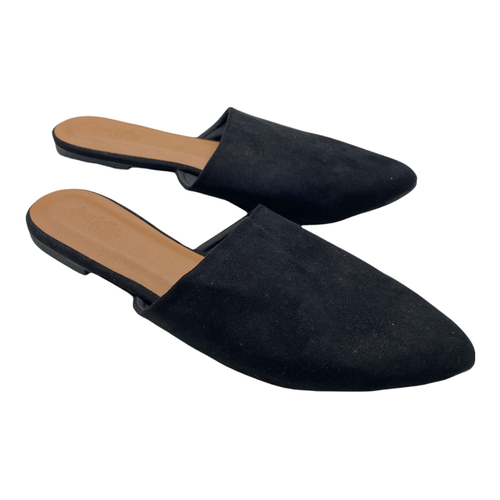 NUOVO Charlotte Russe mules donna nero a punta taglia 8 B65