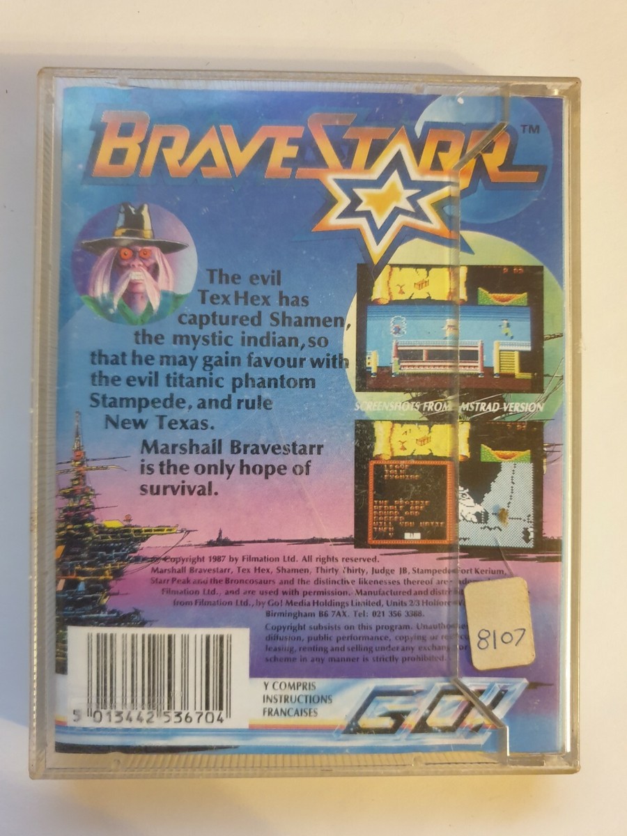 Bravestarr Go Spectrum 48K 128K Video Game Cassette AND The Train