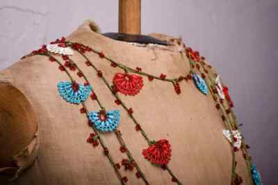 Oya Crochet Necklace Needle Lace 139.76'' BRAND NEW FAST Shipment saime-011