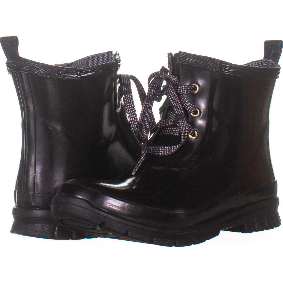 lace up ankle rain boots