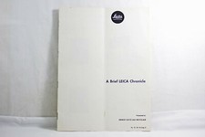VINTAGE LEICA LEITZ "A BRIEF LEICA CHRONICLE" CAMERA BOOKLET 1969