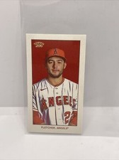 2022 Topps T206 Wave 5 David Fletcher Base Back Mini Card LA Angels