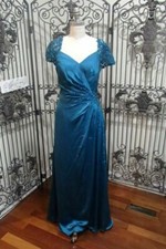 V392 JADE COUTURE K283 TEAL SZ 12 395 12290WPV1 FORMAL BRIDESMAIDS GOWN DRESS