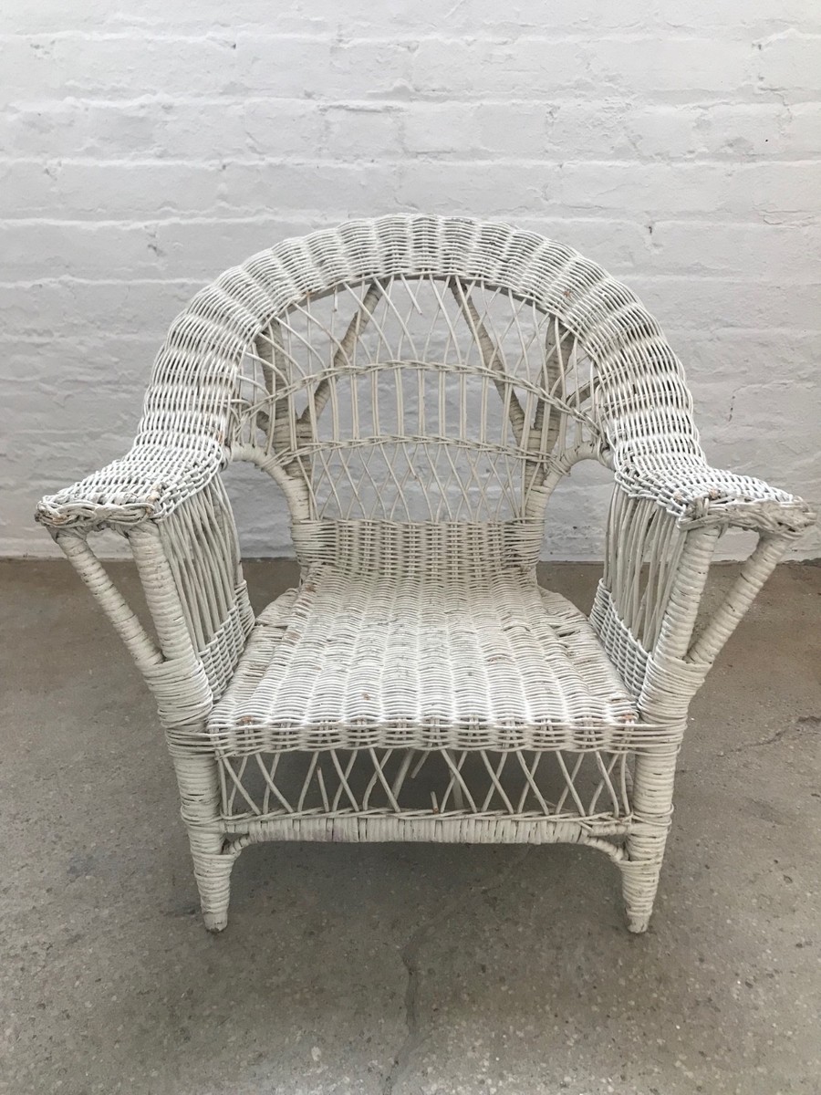Vintage Children's Wicker White Chair, Good Condition! $150 | eBay
