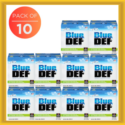BlueDEF Diesel Exhaust Fluid Synthetic Urea & Deionized Water 2.5 Gallon 10-Pack