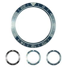 41.5mm GMT Ceramic Diver Watch Bezel Insert Master Sea Ocean Style Black/Blue