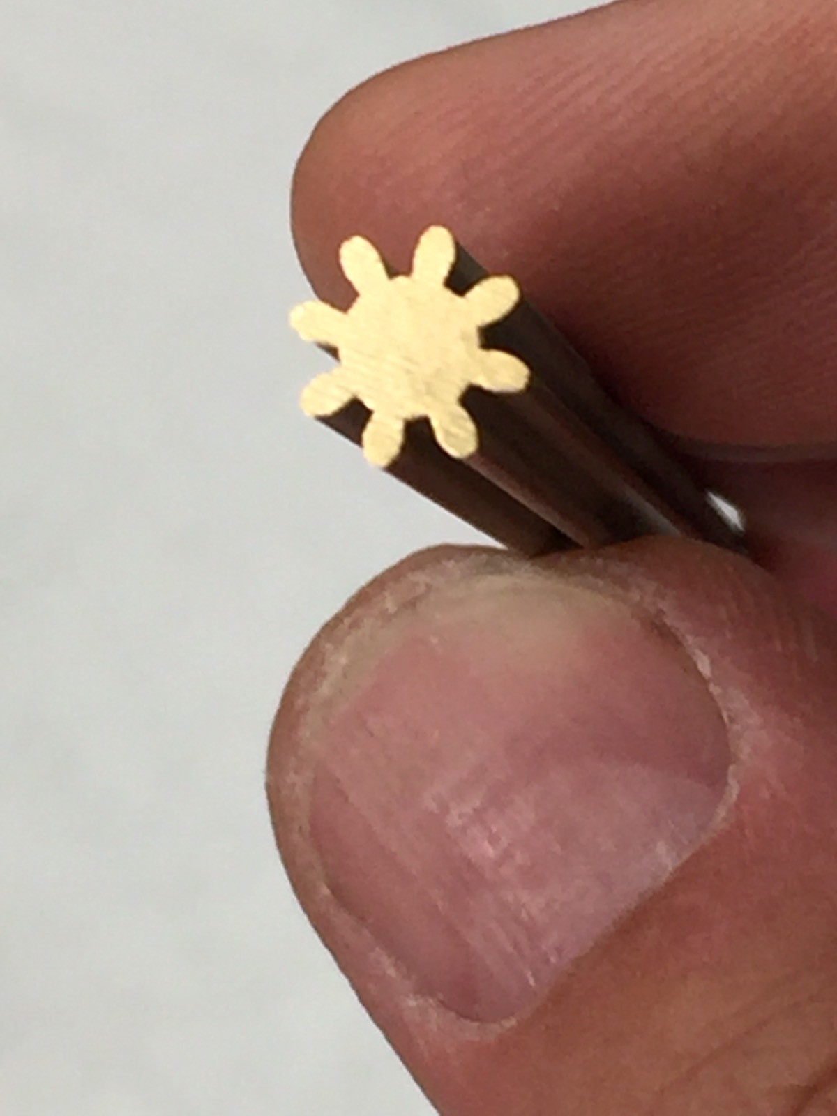 328 BOSTON GEAR BRASS PINION WIRE 32 P 8 TEETH 5 1/4" LONG CLOCKS 14.5