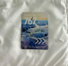New! Delta Airlines Collectible Trading Card (pilot card) Boeing 767-300ER No.55