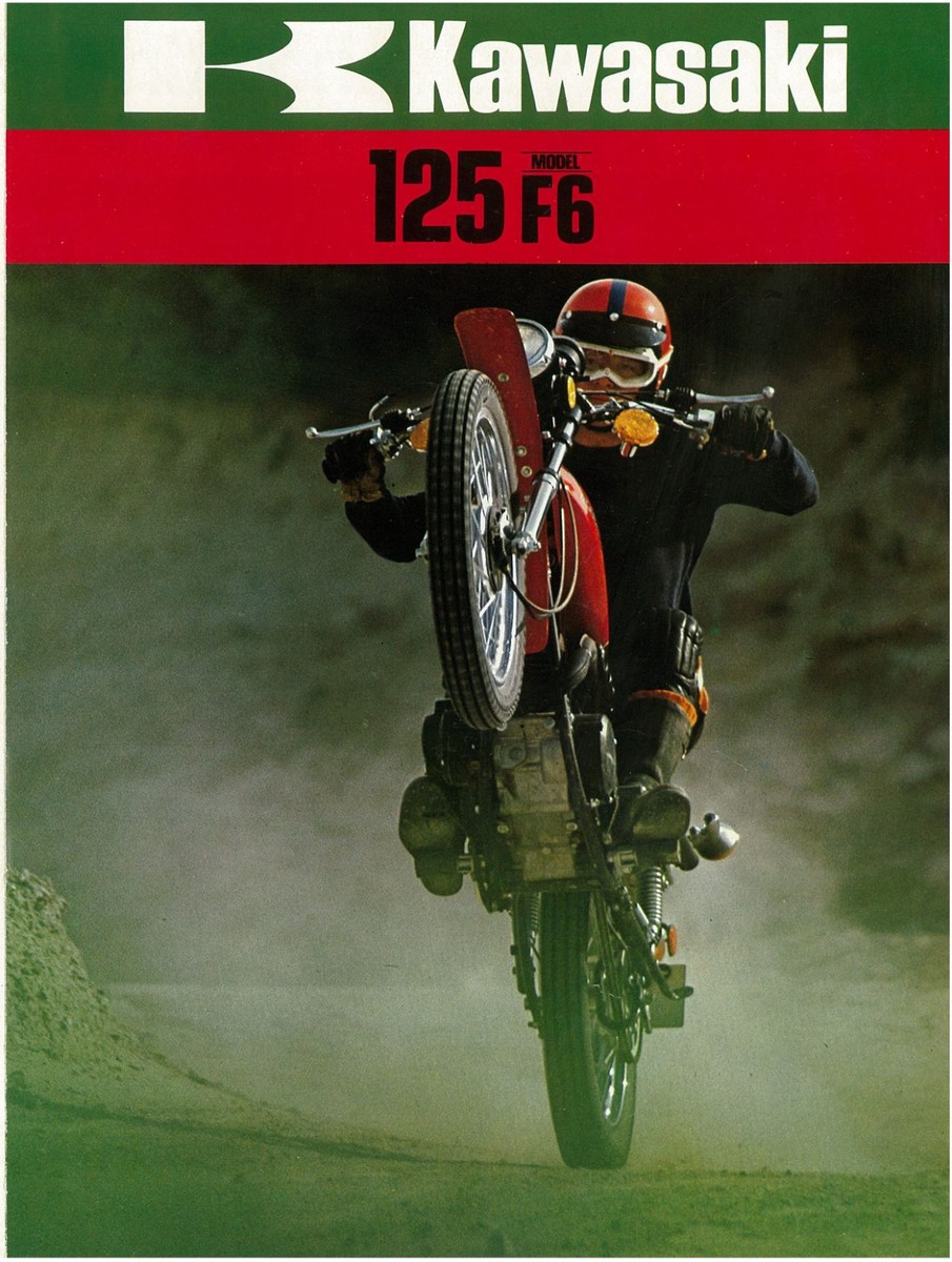 KAWASAKI Brochure F6 125 F6B 1973 Sales Catalog ORIGINAL OEM | eBay
