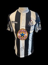 Philipe Albert Newcastle United 1995-96 Hand Signed Front Home Shirt