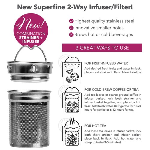Teabloom - The ORIGINAL All-Brew Travel Tumbler & Thermos | OPRAH’s Favorite ... - Picture 3 of 6
