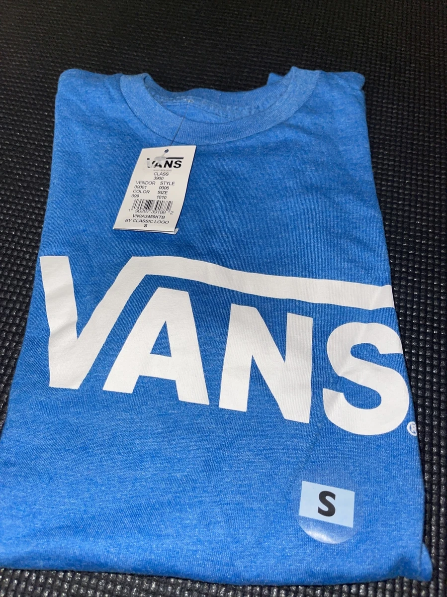 Logo Blue Top eBay Vans White Size Classic! Boys T-Shirt The | Wall Off Small