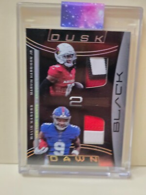 2024 Panini Black Dual Patch Marvin Harrison Jr.  & Malik Nabers 1/10 Bookend