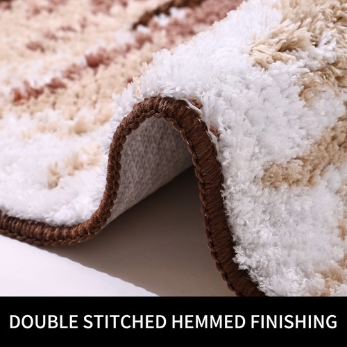 3 Pcs Microfiber Bathroom Rug Shaggy Soft Non-Slip Absorbent Bath Mat Plush Au - Picture 8 of 18