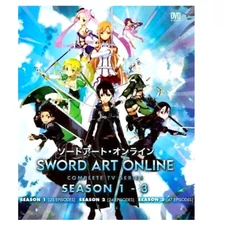 DVD Sword Art Online Season 1 2 3 (Volume. 1-96 End) Complete English Dubbed