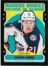 2021-22 O-PEE-CHEE RETRO BLACK BORDER PARALLEL #540 JOSHUA DUNNE RC 014/100