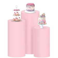 Socomi Cylinder Pedestal Stand Covers Spandex Flexible Display Box Stand Cove...