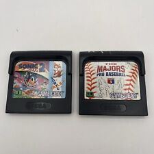 Sega Game Gear Sonic 2 and The Majors Pro Baseball Cartridges Only