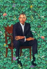 BARACK OBAMA NATIONAL PORTRAIT GALLERY ART PAINTING REAL CANVAS PRINT 8x10