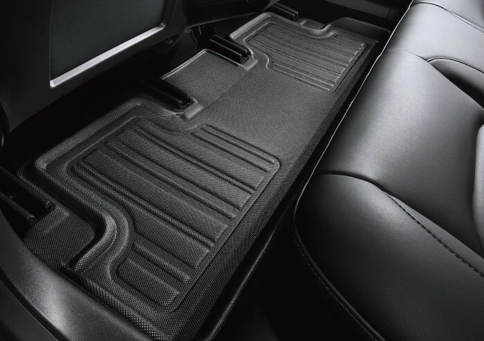 Tapetes meteorológicos forro de piso 3D Elitect 3 peças dianteiro e traseiro preto compatível com Tesla Y 2021-2024 - Imagem 3 de 4