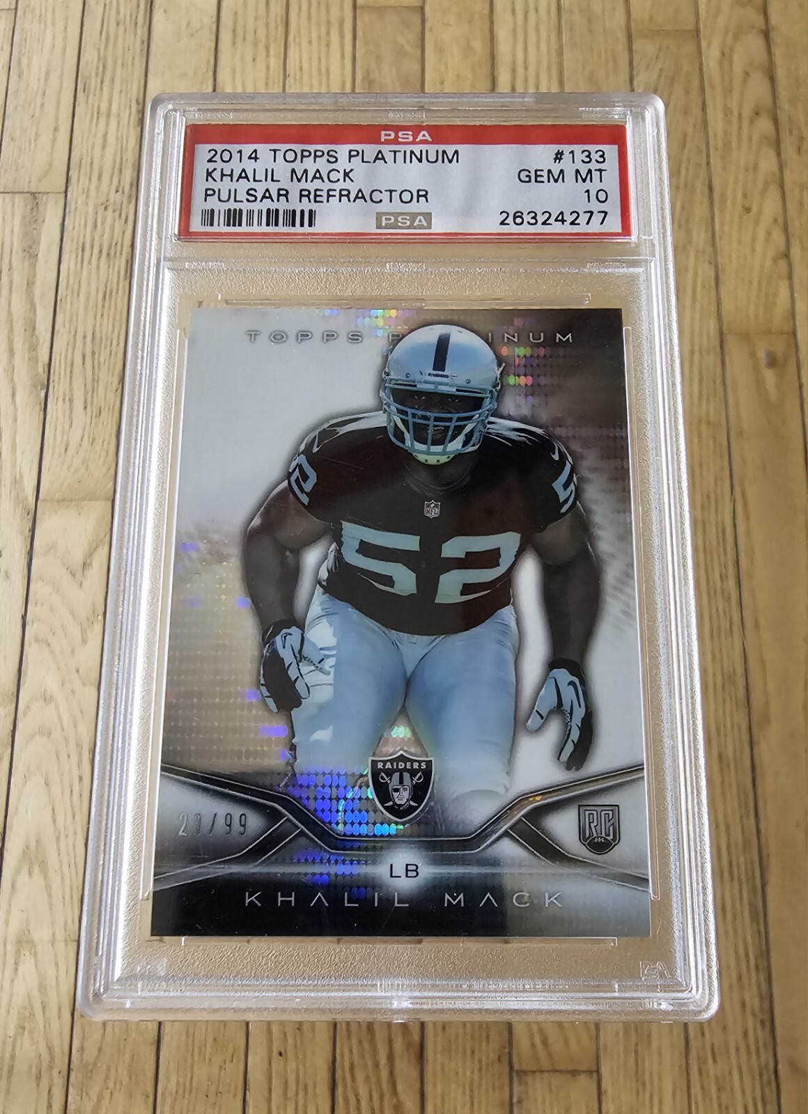 Khalil Mack Topps Chrome Topps 1985 #2 Pulsar Refractor