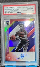 2019 Optic De’Andre Hunter Signature Series - Purple Rookie Card PSA 10 (POP 2)