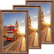 11x17 Retro Poster Frame Set of 3, Rustic 11 x 17 Picture Frame for Wall Home...