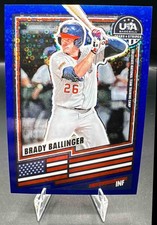2026 Panini Stars and Stripes Prizm Brady Ballinger #124 Disco Blue 4/149