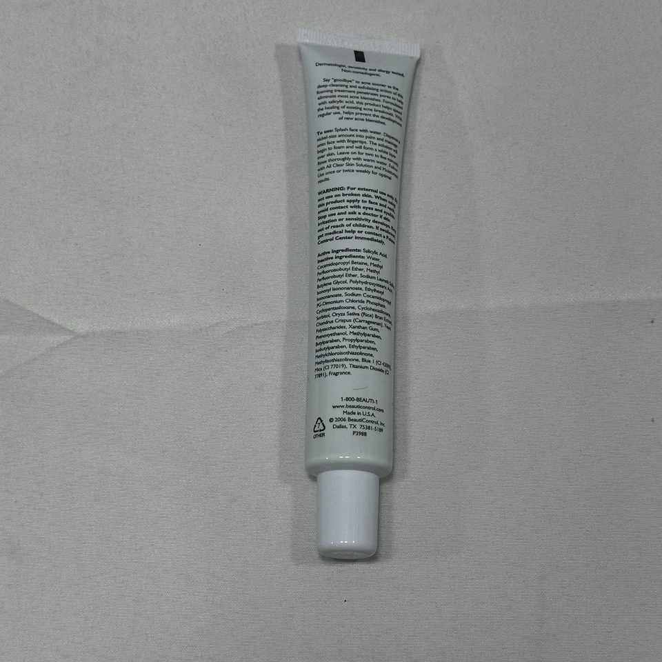 BeautiControl All Clear Self Foaming Cleansing Treatment 1.75 Oz - NOS - Imagem 2 de 4