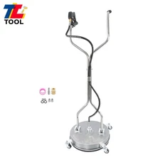 18" Pressure Washer Surface Cleaner 6000PSI Dual Handle Quick Connect w/ 4Wheels