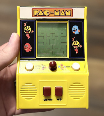Basic Fun PAC-MAN Handheld Electronic Game Yellow (2019) TESTED AND WORKING
