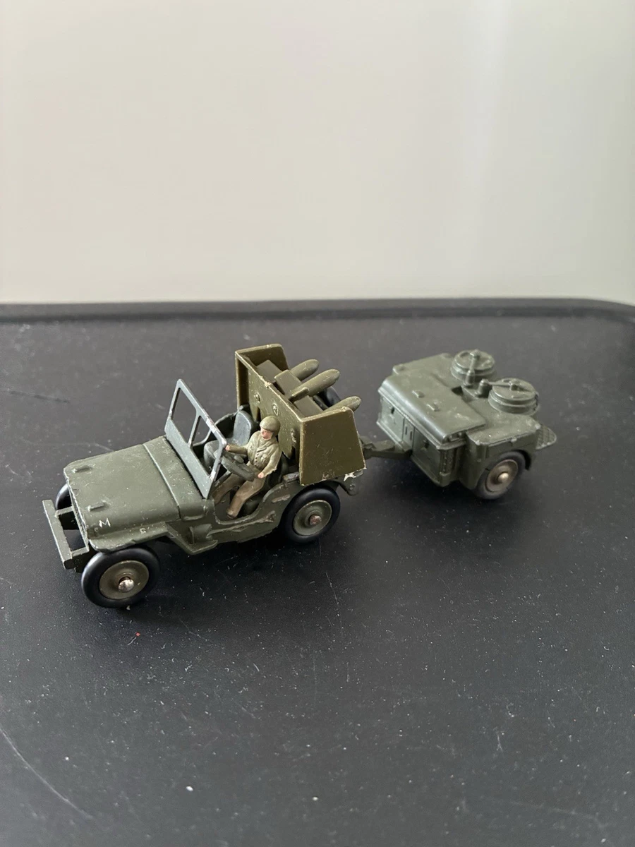 POLITOYS Jeep Willys 1961 + Remorque - Microminiature NEUVE En Boîte - Rare