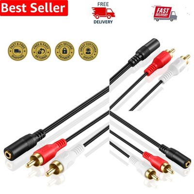 Flexible 3.5mm to RCA Stereo Audio Adapter - Enjoy Crystal Clear Sound Anywhere
