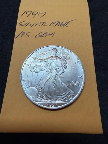 1997 WALKING LIBERTY AMERICAN EAGLE .999 FINE SILVER DOLLAR COIN 1oz. $1 USA