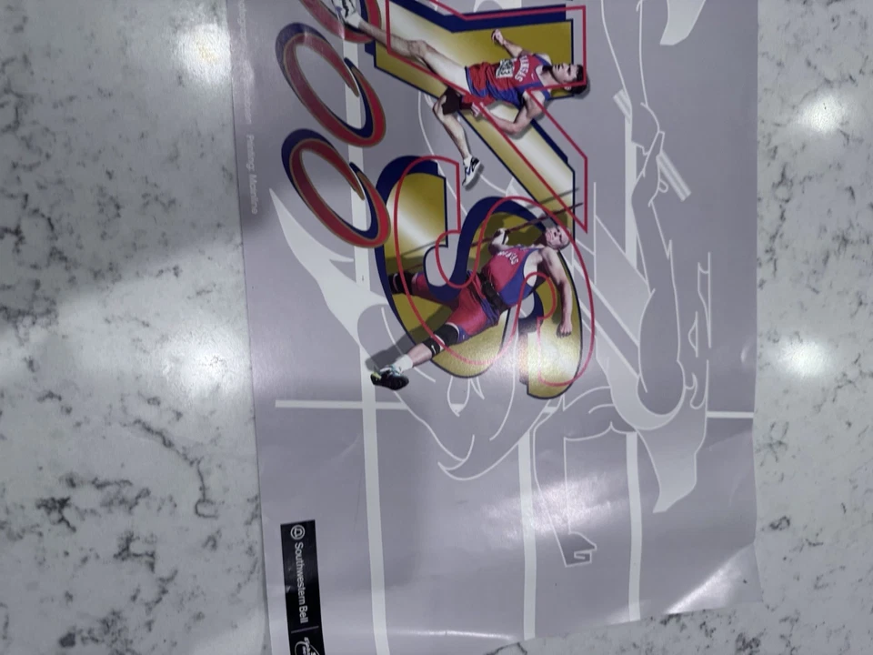 VTG 2000 Kansas Jayhawks KU Track & Field Relays Poster BH - Image 3 of 4