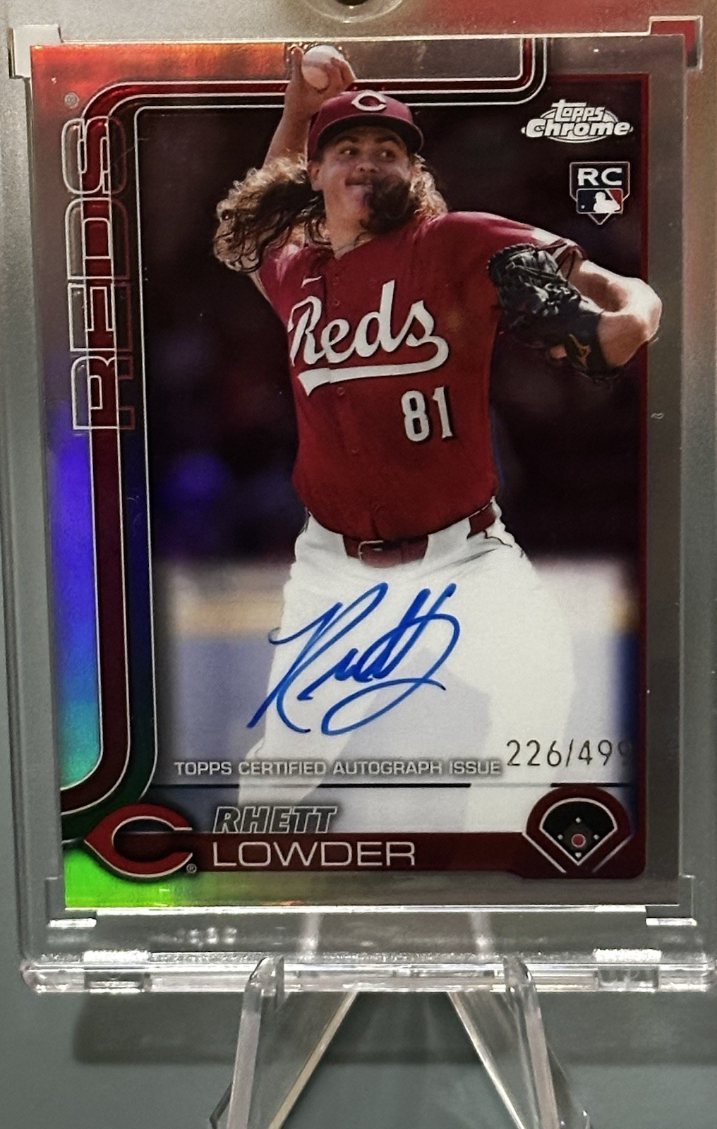 2025 Topps Chrome - Rookie Autographs Rhett Lowder #RA-RL Refractor 226/499